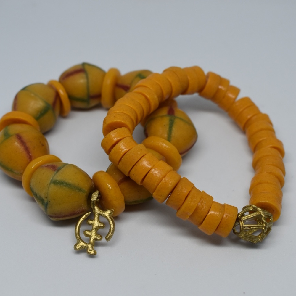 Set - African Slave Trade Glass Bead Bracelets -A - Picture 4 of 4